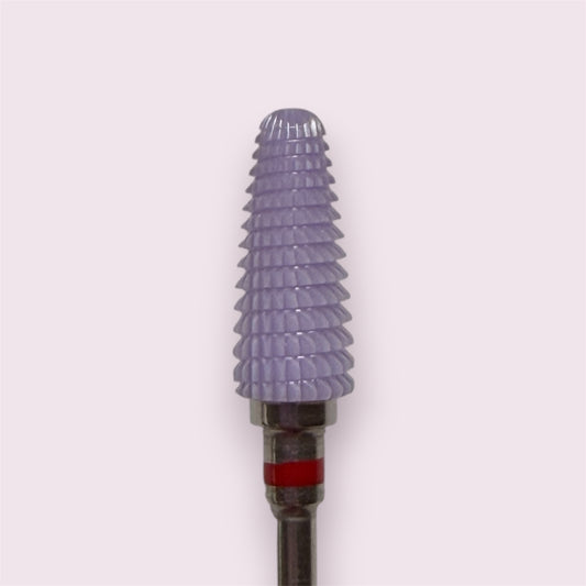 (New!) Ceramic Nail Bit for Removal (Purple, Soft Cone), Red - Right Handed, 1pc