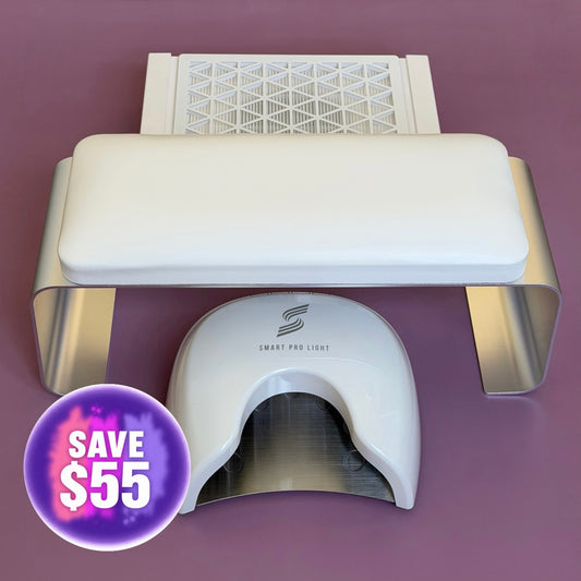 SMART PRO BUNDLE #2: UV Lamp, Dust Collector, Metal Handrest