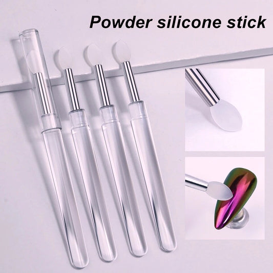 Silicone Brush for nail chrome powder, 1pc