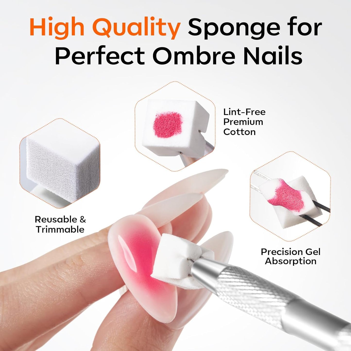 Applicator and 100 Sponges for Ombre