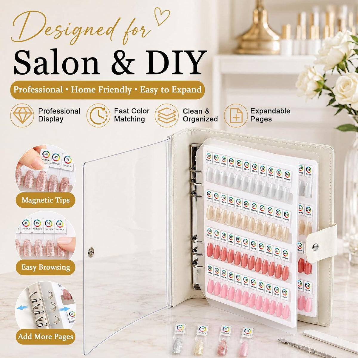 Magnetic Nail Swatch Book (120 pc)