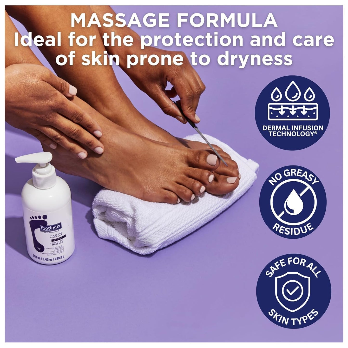 Footlogix - MASSAGE FORMULA LOTION (250 or 500ml) Please contact us for Professional (Licensed NailTech) pricing!
