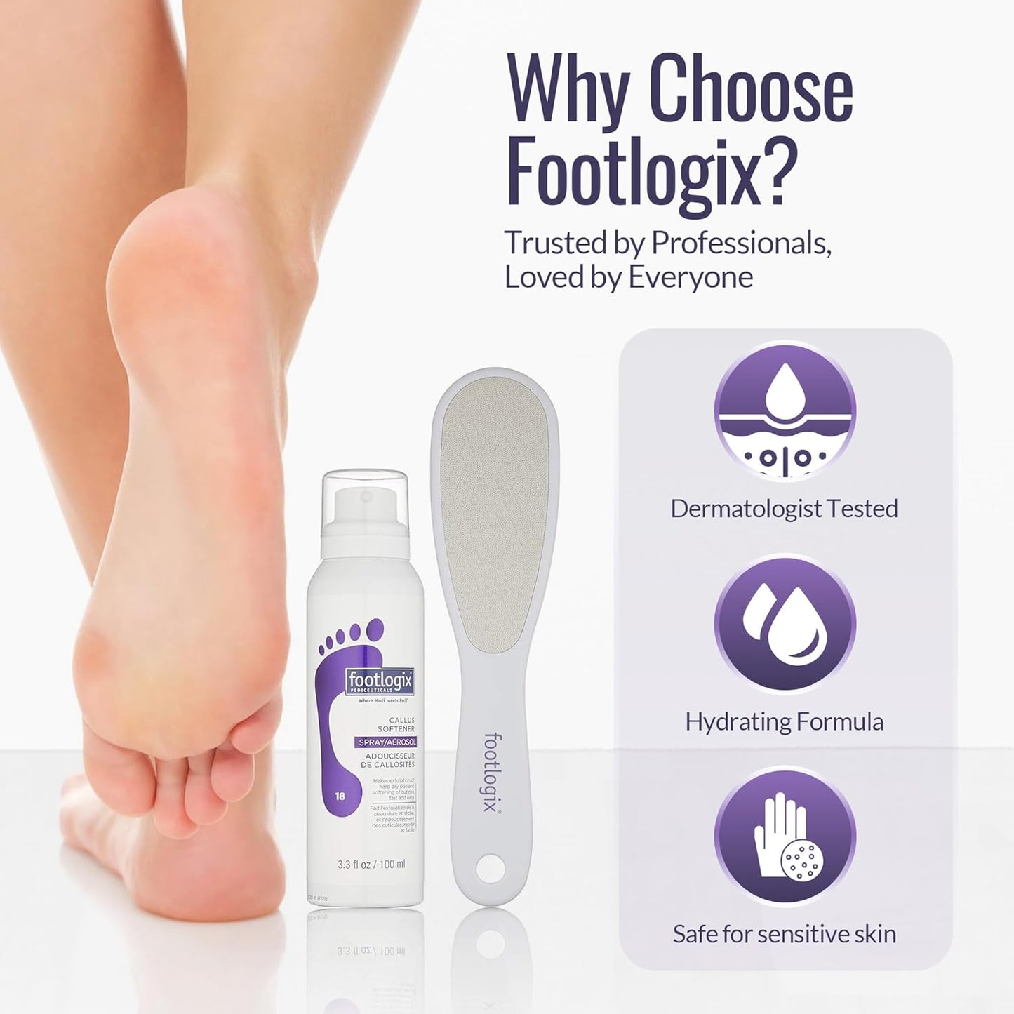 Footlogix - CALLUS SOFTENER MOUSE "AT HOME" COMBO SET 125ml/4.2oz. Please contact us for Professional (Licensed NailTech) pricing!