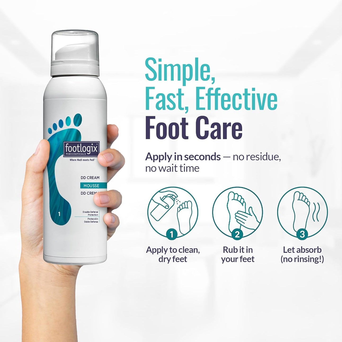 Footlogix - DD CREAM MOUSSE FORMULA 125ml/4.2oz. Please contact us for Professional (Licensed NailTech) pricing!