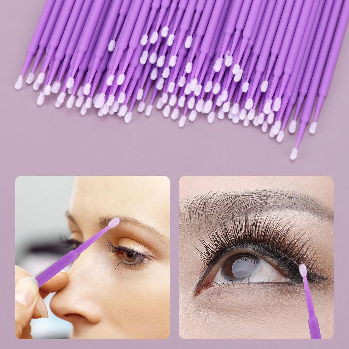 Microbrush Applicator for Various Liquids, Multicolor (Fine Tip, 100pc)