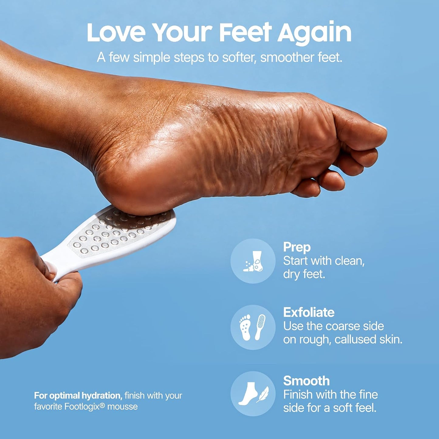 Footlogix Double-Sided Stainless Steel Foot File
