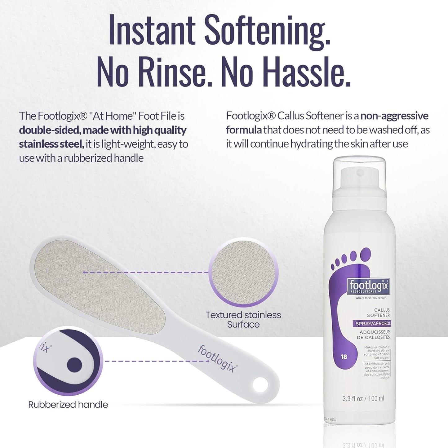 Footlogix - CALLUS SOFTENER MOUSE "AT HOME" COMBO SET 125ml/4.2oz. Please contact us for Professional (Licensed NailTech) pricing!