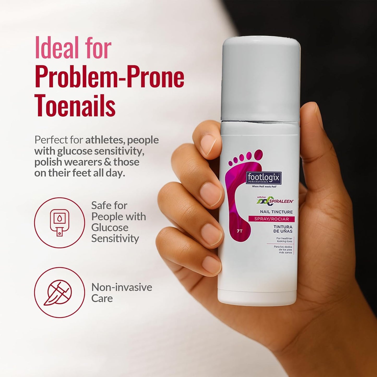 Footlogix - ANTI-FUNGAL TOE TINCTURE SPRAY with SPIRALEEN  44g/1.7oz. Please contact us for Professional (Licensed NailTech) pricing!