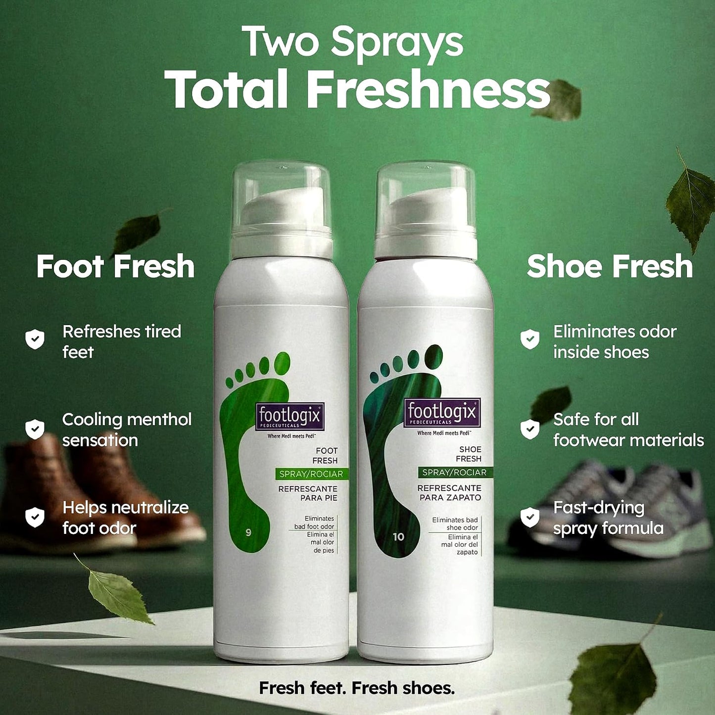 Footlogix - FRESH STEPS ESSENTIALS KIT (2X 125ml/4.2oz)