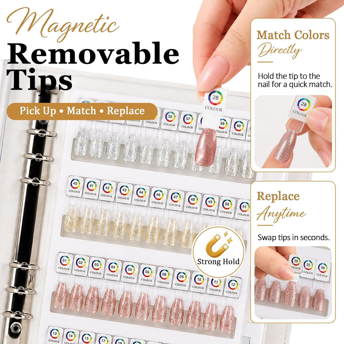 Magnetic Nail Swatch Book (120 pc)