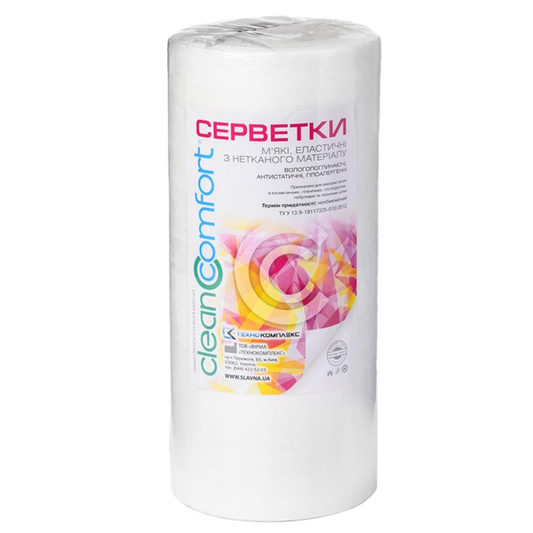 ULKA Disposable Dust Napkins CLEAN COMFORT, size 9.8” x 11.8“ (25x30cm X100pc) one roll