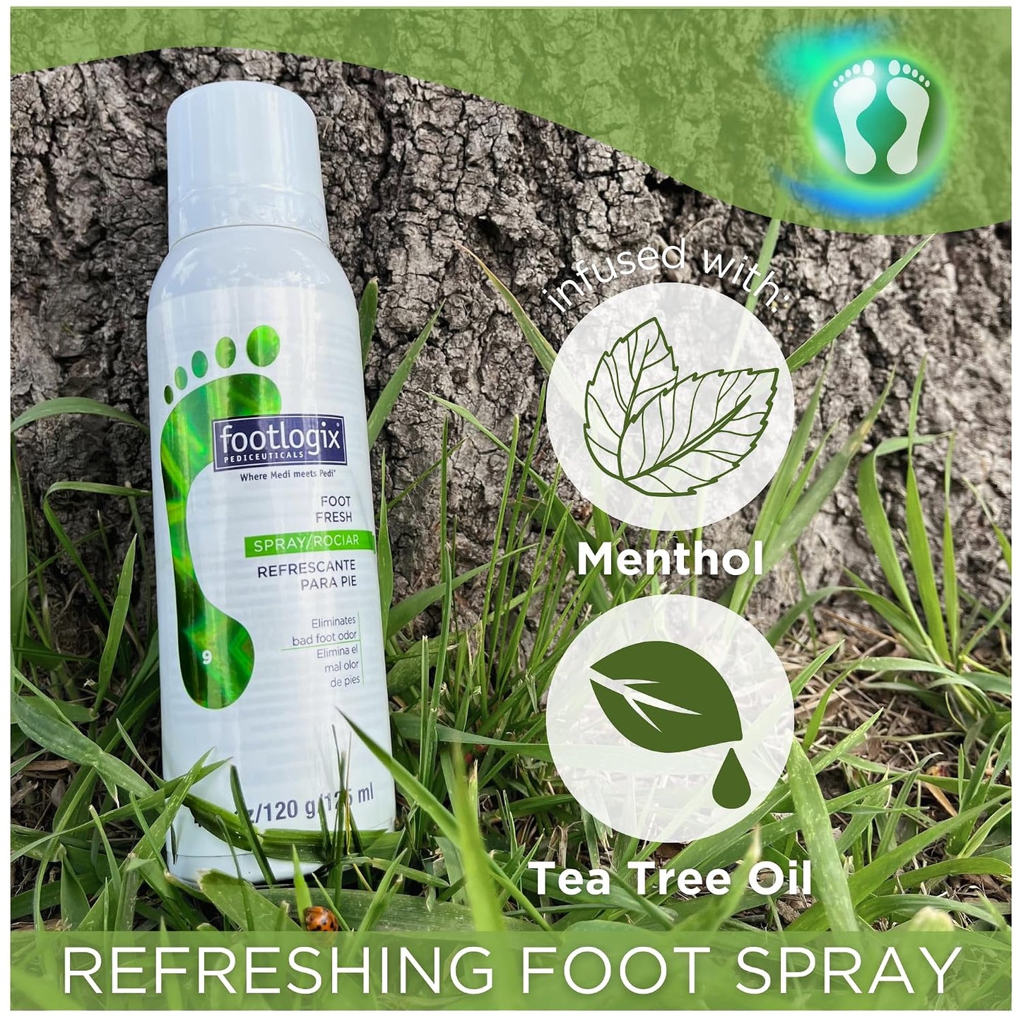 Footlogix - FOOT FRESH DEODORANT SPRAY 125ml/4.2oz. Please contact us for Professional (Licensed NailTech) pricing!