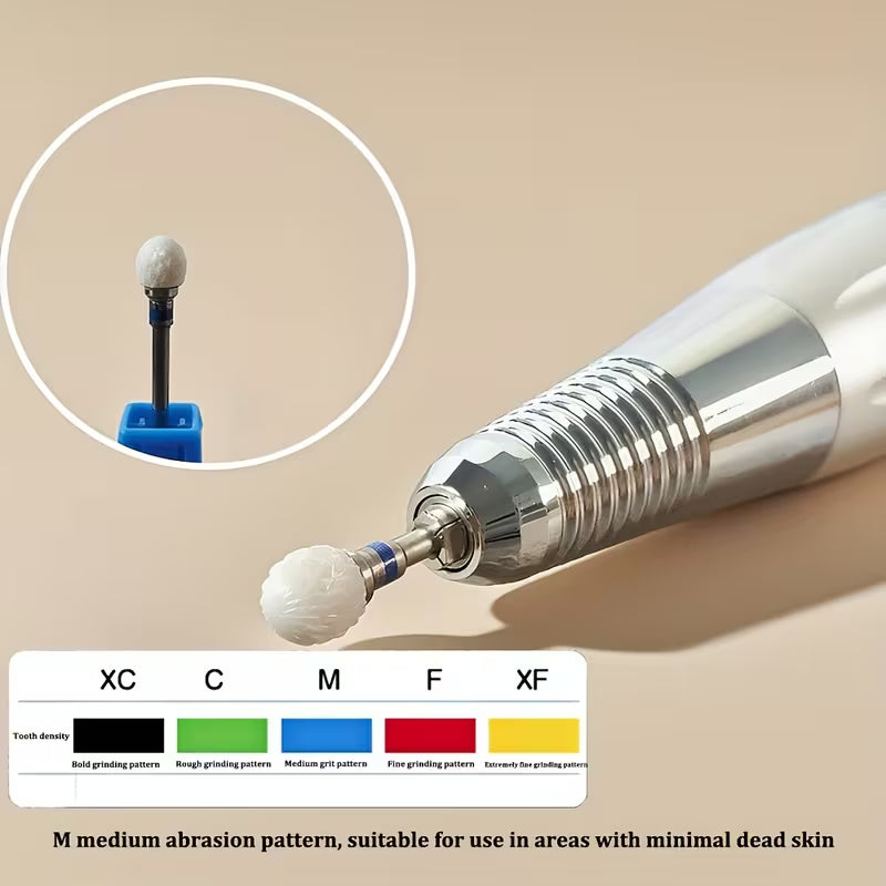 Ceramic Nail Bit for Removal - Ball, Red (Fine) or Blue(medium) for Right handed