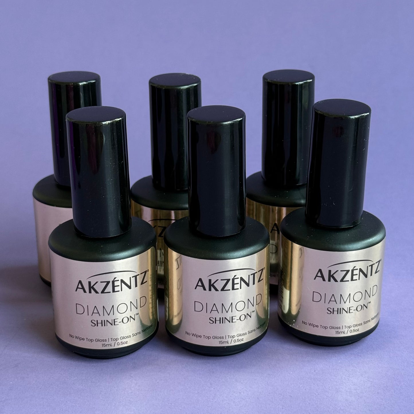 New! 2025 AKZENTZ DIAMOND SHINE-ON (NO-WIPE ) GEL TOP