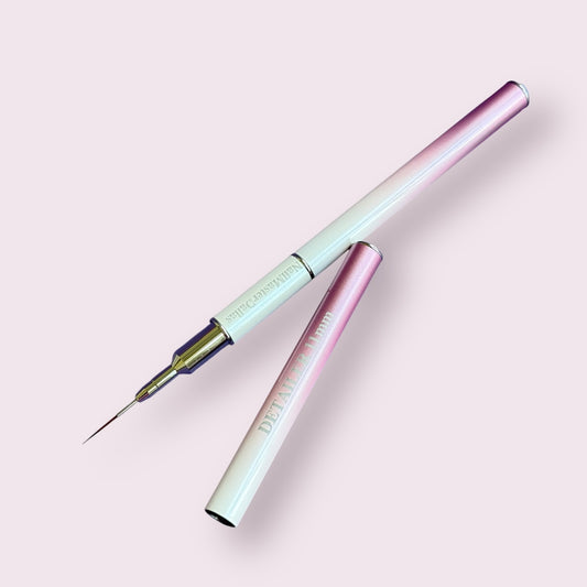 (NEW!) NailMasterDallas Dual Brush ( 11mm THIN DETAILER + OVAL 6mm FLAT brush)