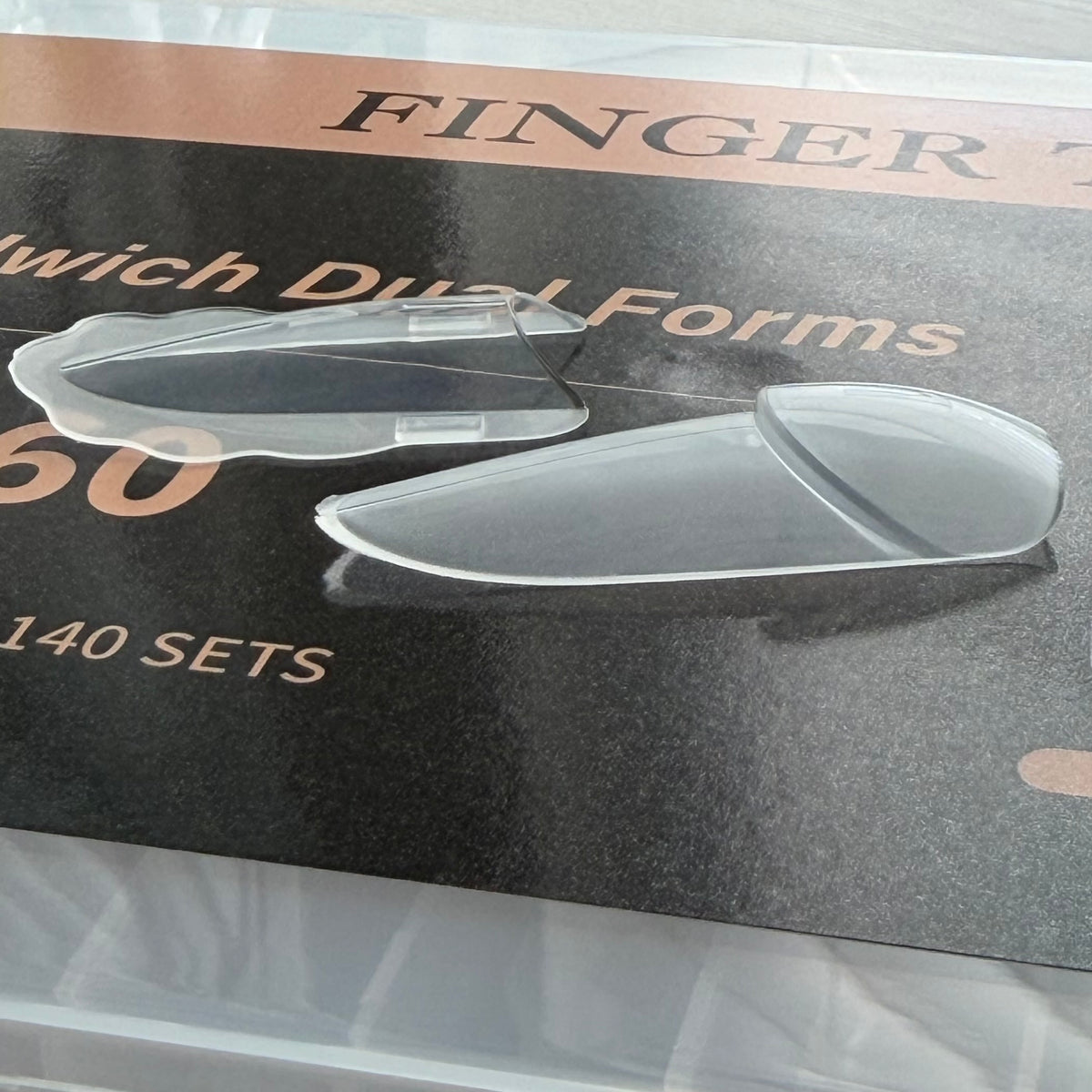 Dual "Sandwich French" Nail Forms #60- Thinned Cuticle Area - (140 sets)