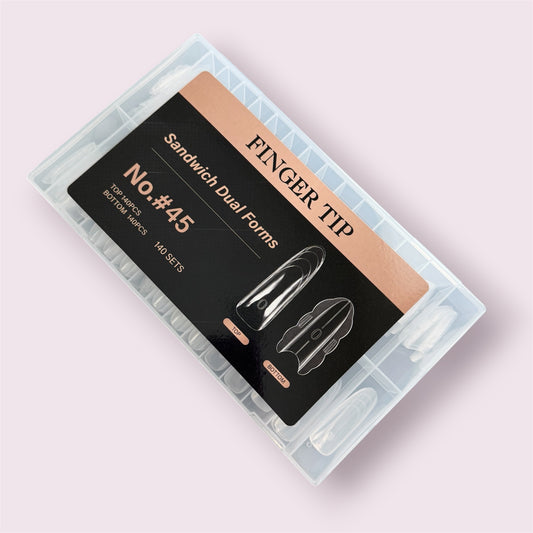 Dual "Sandwich" Nail Forms #45- Thinned Cuticle Area - (140 sets)