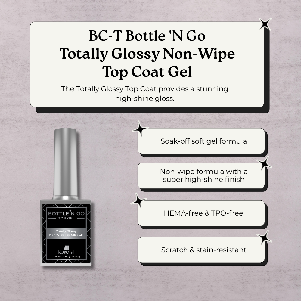 Kokoist Bottle 'N Go Totally Glossy Non Wipe Top
