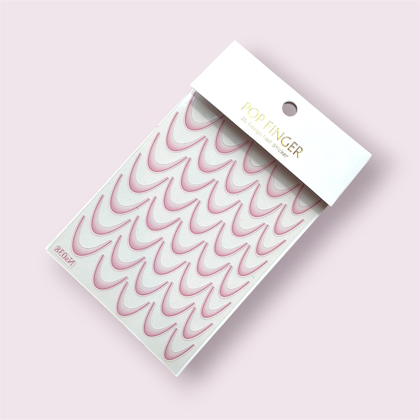 Design French  Stickers, light pink , 1pc