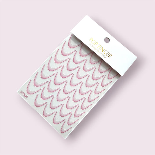 Design French  Stickers, light pink , 1pc