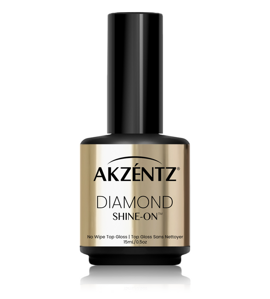New! 2025 AKZENTZ DIAMOND SHINE-ON (NO-WIPE ) GEL TOP