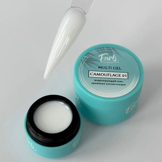FARB  CAMOUFLAGE MULTI UV GEL (15ml) #01 milk