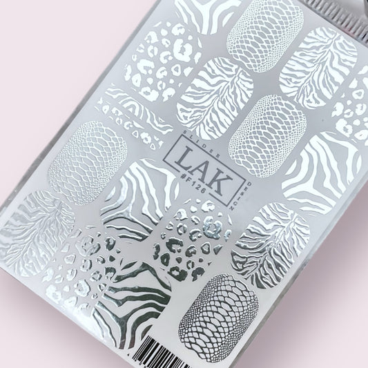 Nail slider foil F126 silver