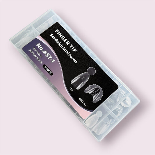 Dual "Sandwich" Nail Forms #57-1- Thinned Cuticle Area - (140 sets)
