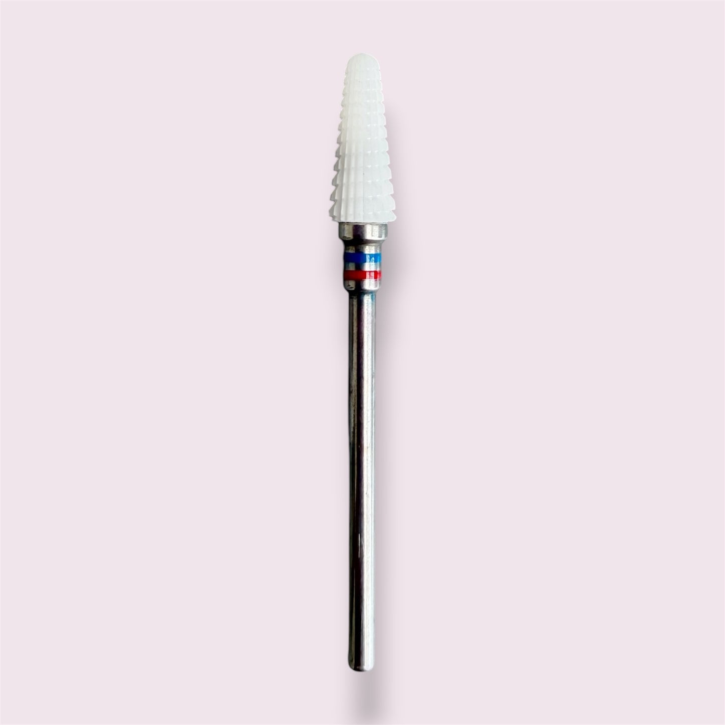 (New!) Ceramic Nail Bit for Removal (White Volcano, Tapered Cone), Red+Blue - Right Handed, 1pc