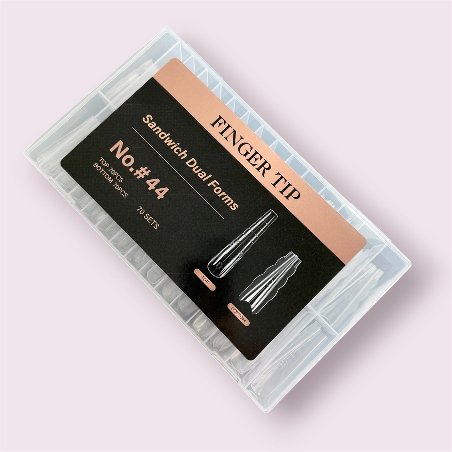 Dual "Sandwich" Nail Forms #44 - Thinned Cuticle Area - (70 sets)