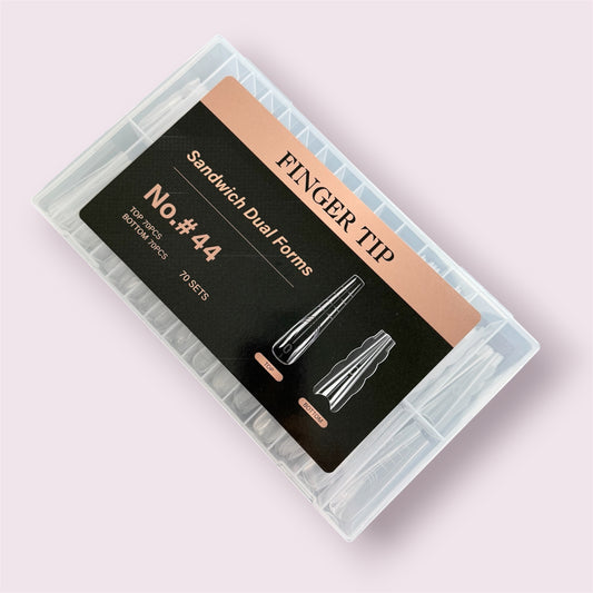 Dual "Sandwich" Nail Forms #44 - Thinned Cuticle Area - (70 sets)