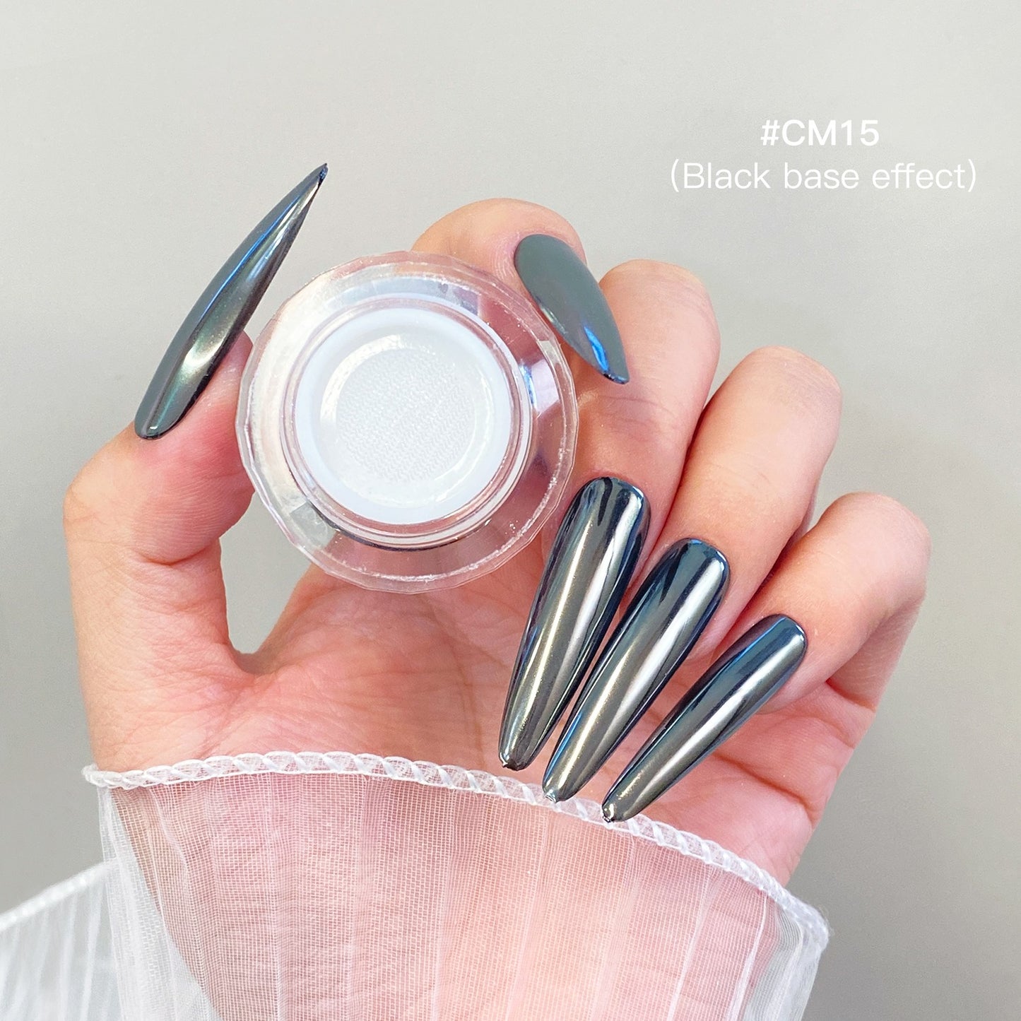 Chrome Powder Glass Pearl Mirror CM15