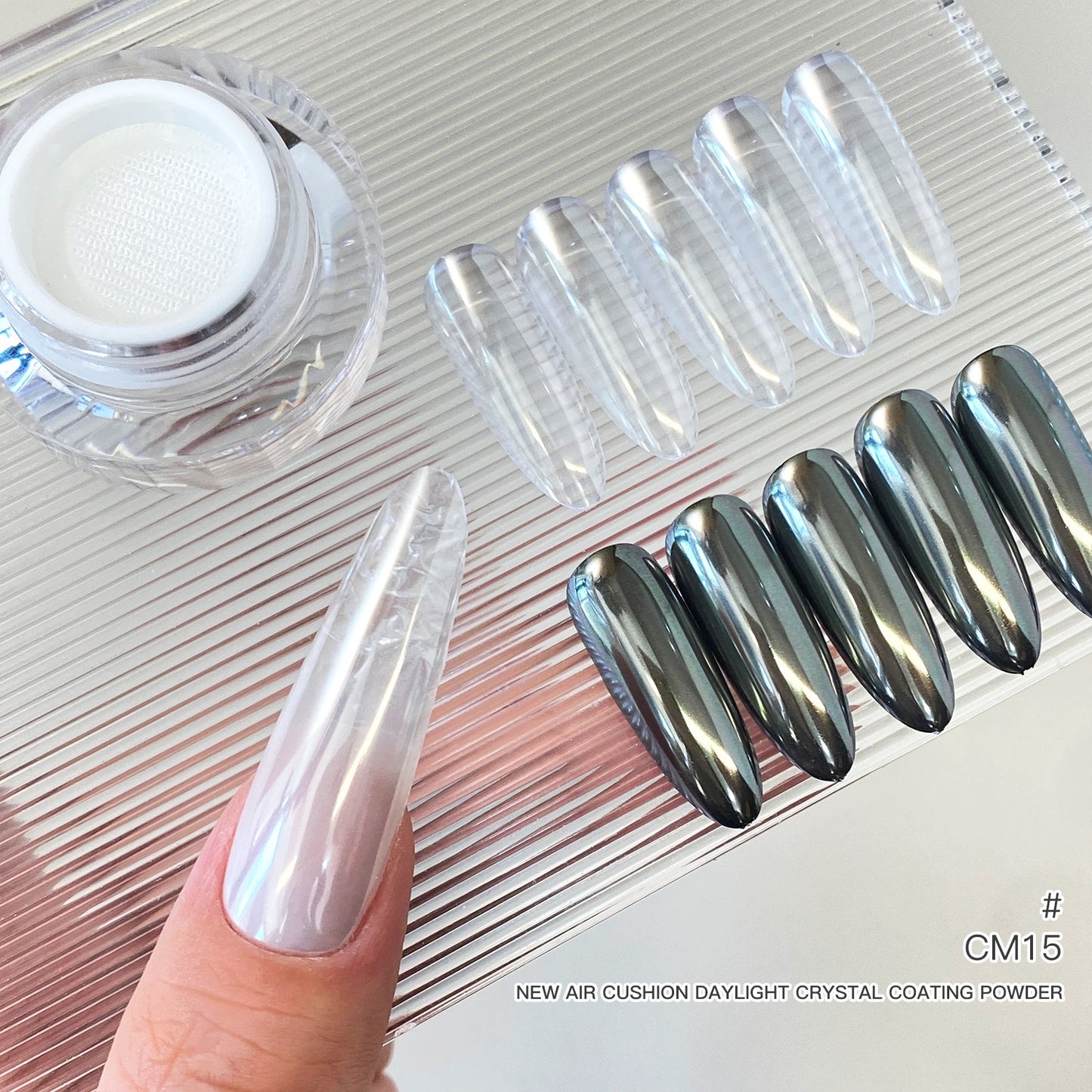Chrome Powder Glass Pearl Mirror CM15