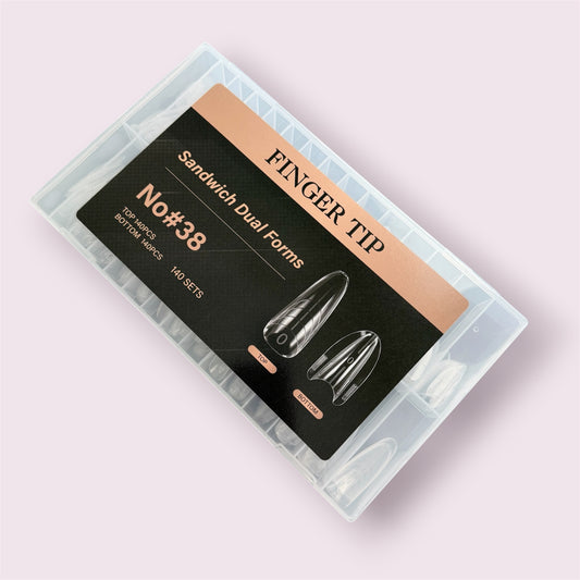 Dual "Sandwich" Nail Forms #38- Thinned Cuticle Area - (140 sets)