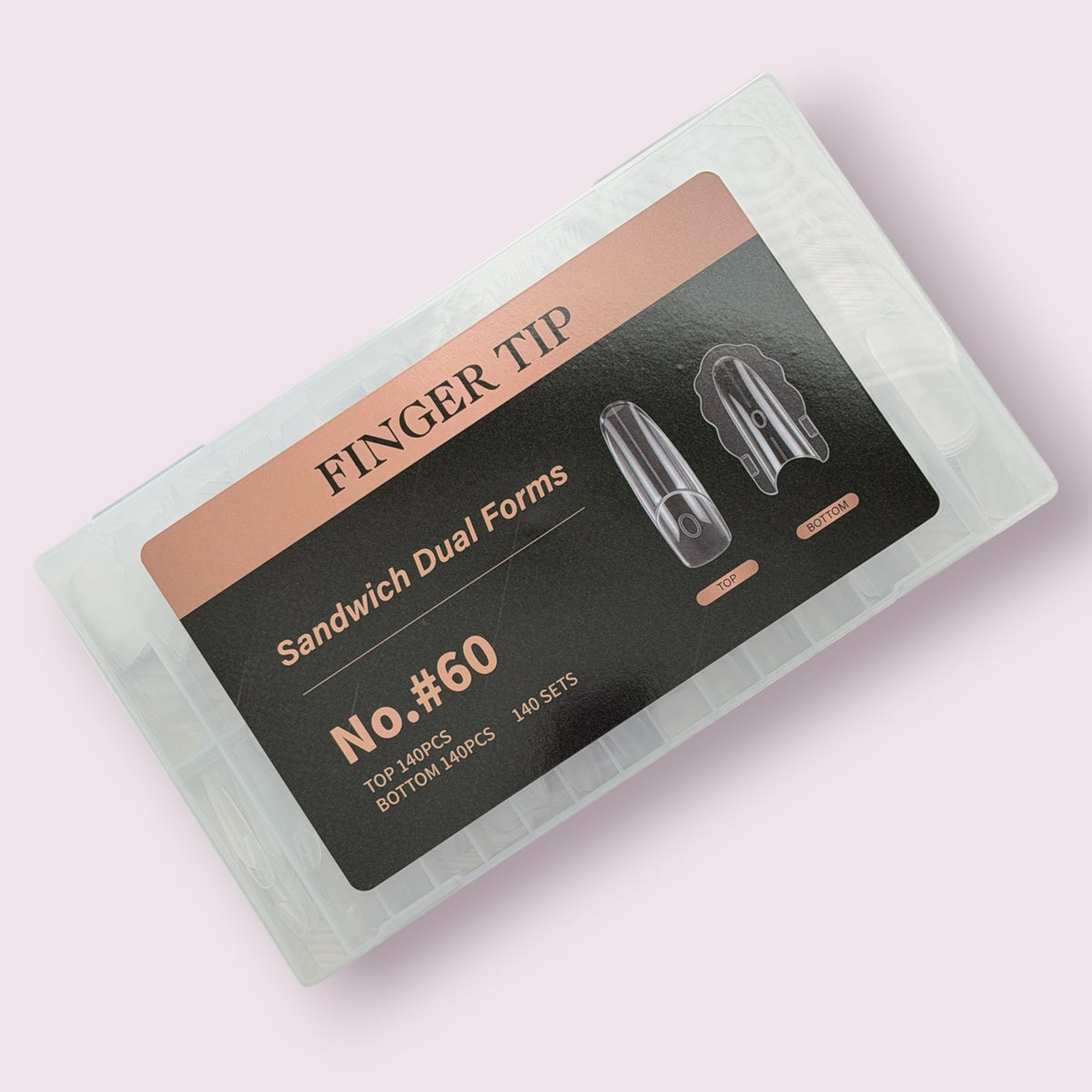 Dual "Sandwich French" Nail Forms #60- Thinned Cuticle Area - (140 sets)