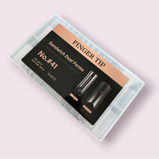 Dual "Sandwich" Nail Forms #41- Thinned Cuticle Area - (70 sets)