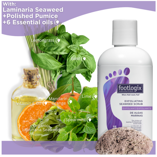 Footlogix - EXFOLIATING SEAWEED FOOT SCRUB (32oz/946ml) Please contact us for Professional (Licensed NailTech) pricing!