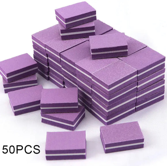 Buffs for nails, small (50pc), purple color