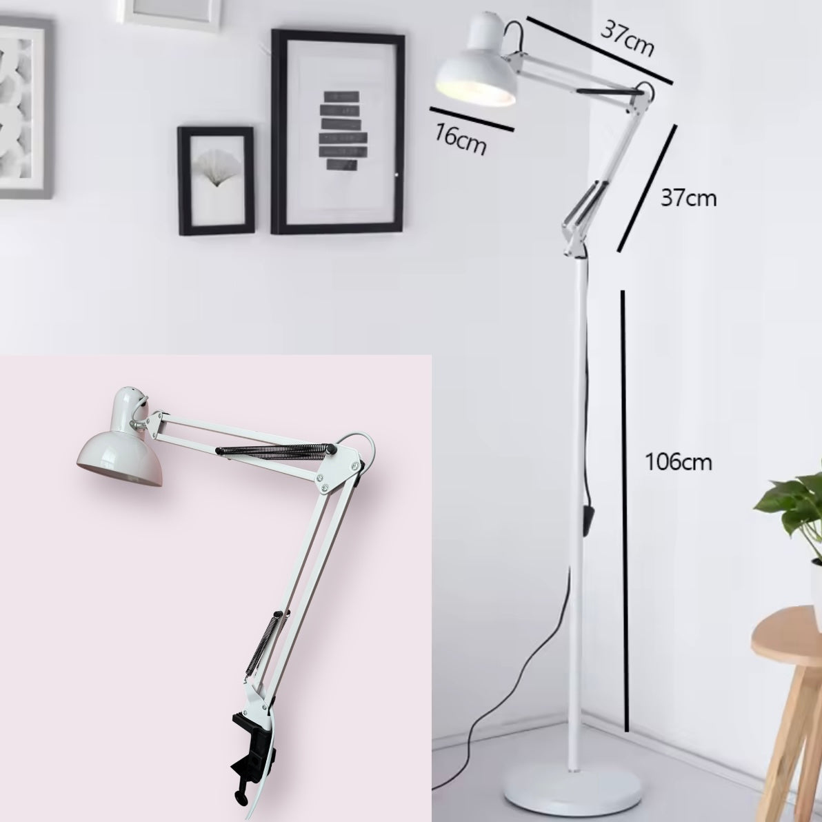 Universal Manicure/Pedicure Table and Floor Lamp