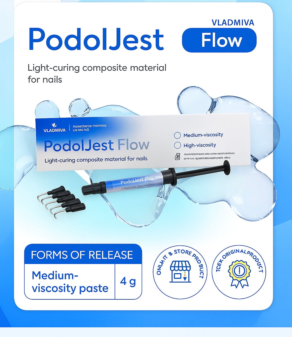 Light cured nail composite PodolJest Flou, medium viscosity, 4g