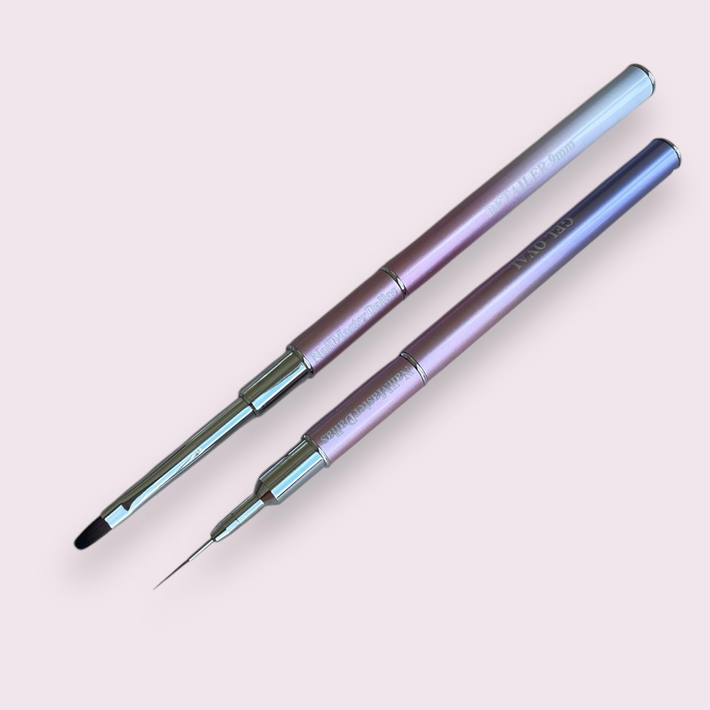 (NEW!) NailMasterDallas Dual Brush ( 9mm THIN brush +OVAL 4 flat brush)