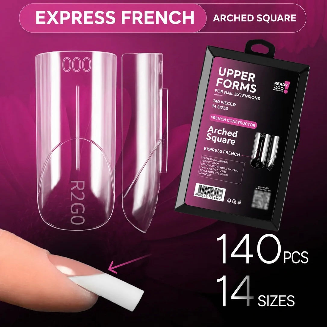 Dual Nail Forms Arched Square Express French Ready2GO by MARIS.KID
