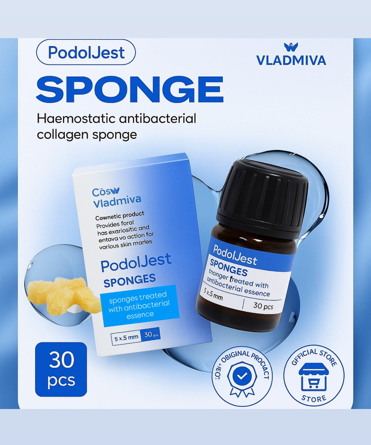 PodolJest sponges, 30pc