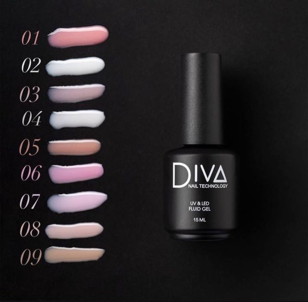 DIVA FLUID Gel #1 , (15ml)