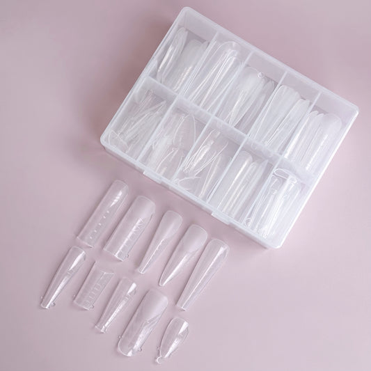 Dual Nail Forms #16 Clear, 10 different shapes. Total quantity in the box-120pc, for acrygel, polygel