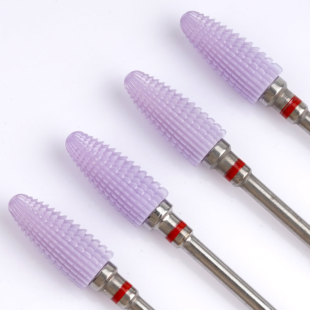 (New!) Ceramic Nail Bit for Removal (Purple Flame/Torch), Red - Right Handed, 1pc