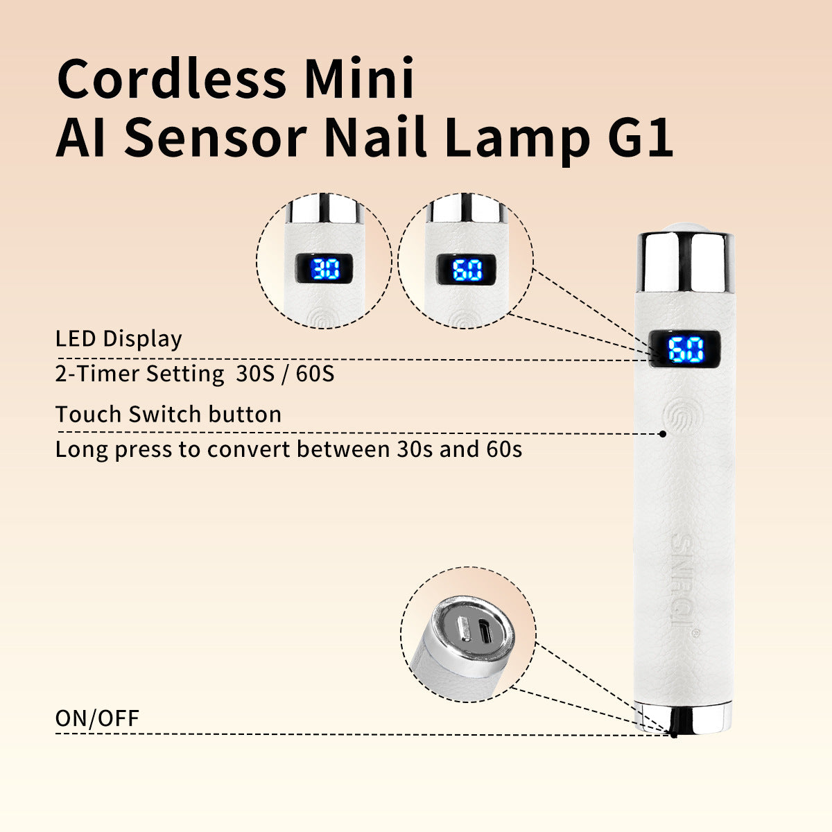 UV NAIL LIGHT G1 with AI SENSOR