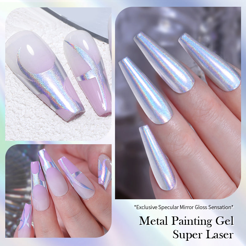 PRO SUPER LASER SILVER CHROME GEL (5ml, 1.06 oz), by BORN PRETTY