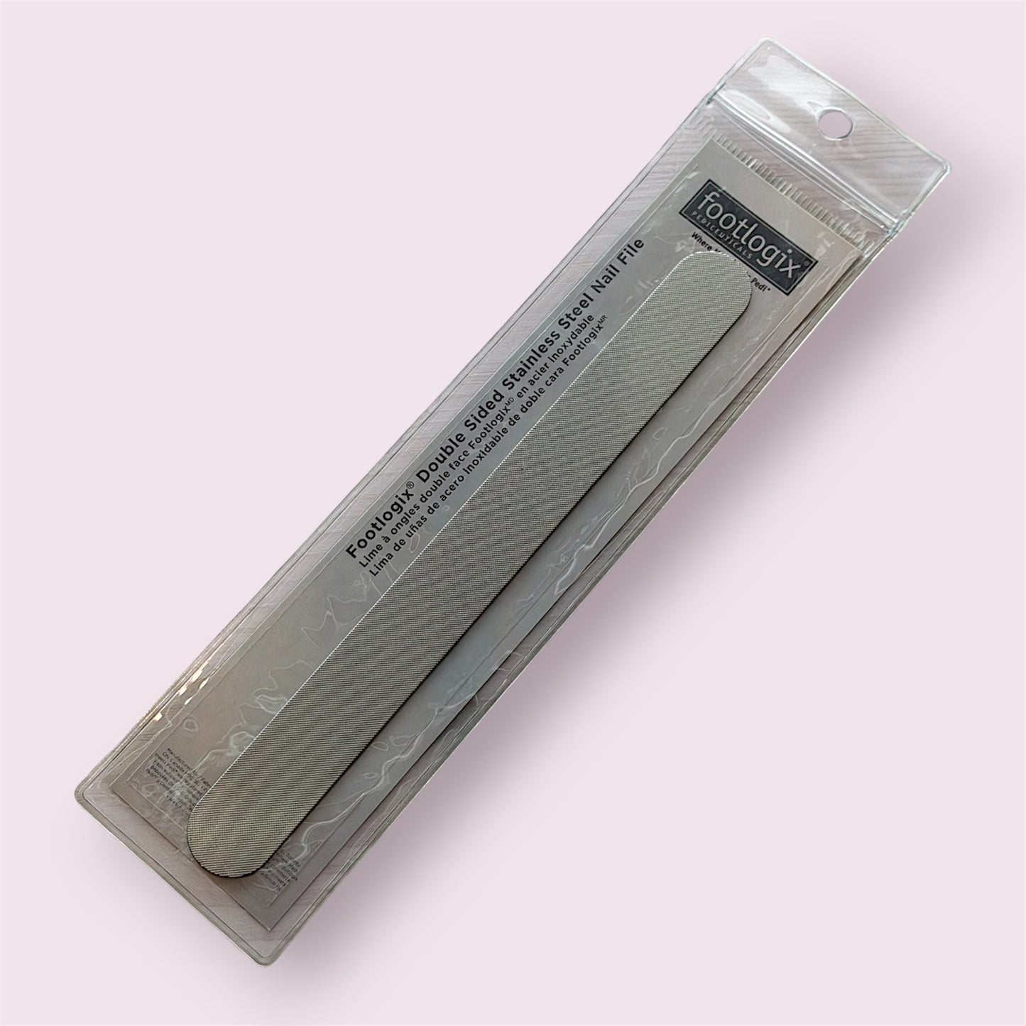 Footlogix  Nail File Double-Sided, Stainless Steel, Laser-Etched