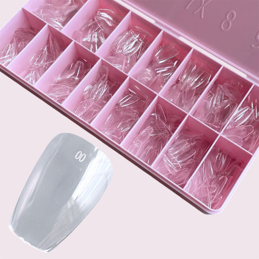 Gel tips, 600 pc set, short  coffin